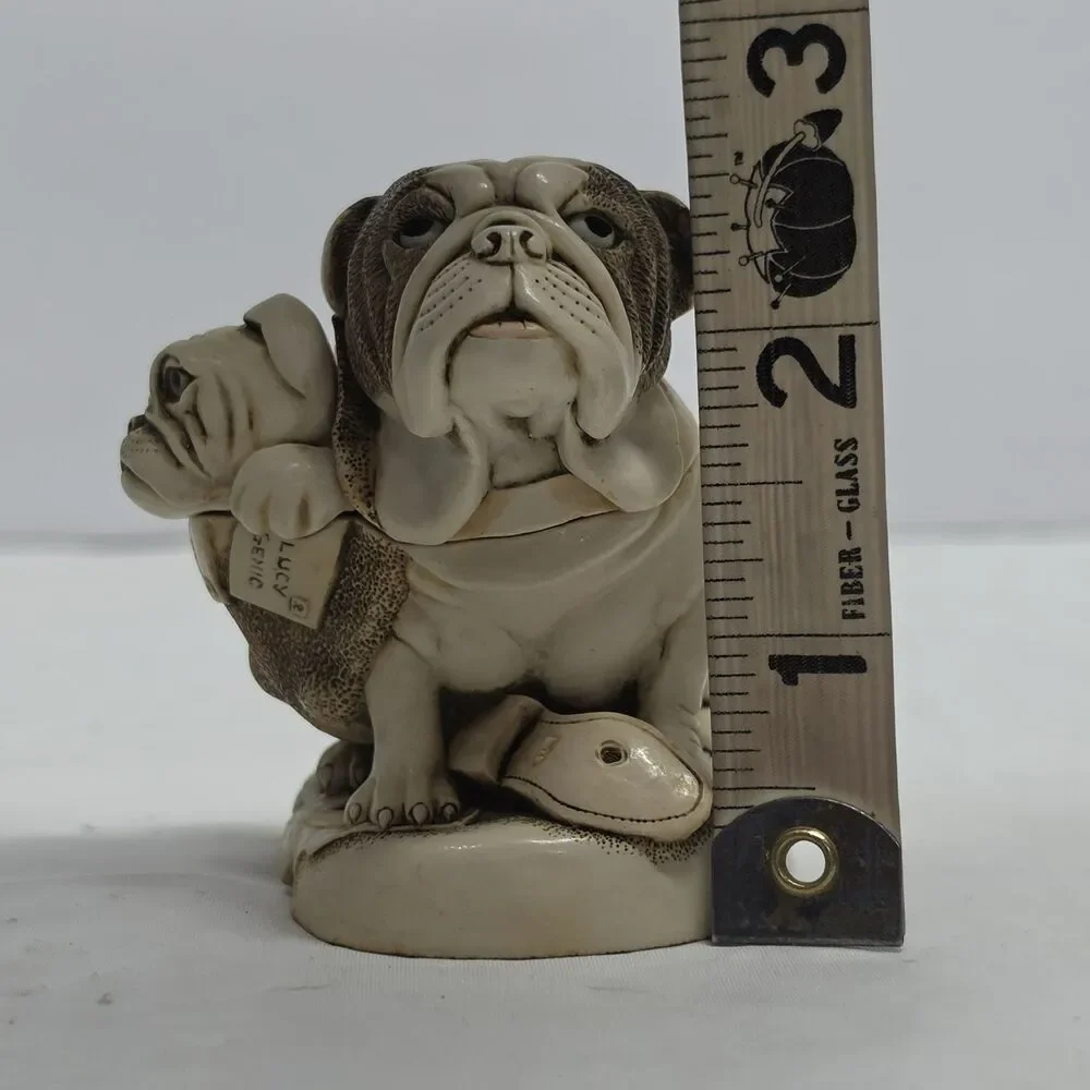 Harmony Kingdom Dead Ringer Infinity Version English Bulldog Figurine Box VTG 98